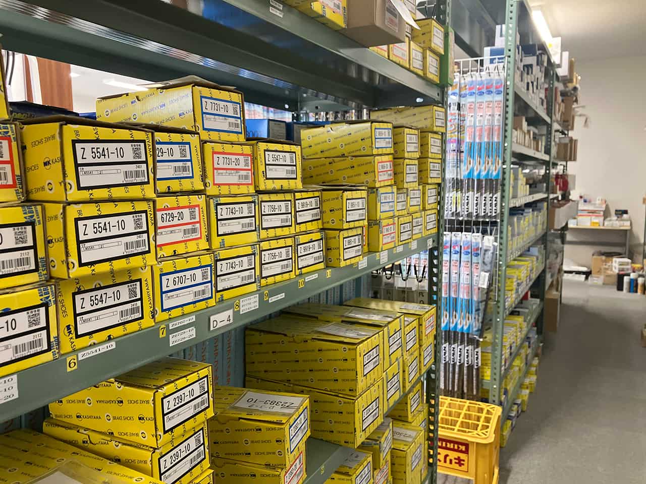 自動車部品の在庫
